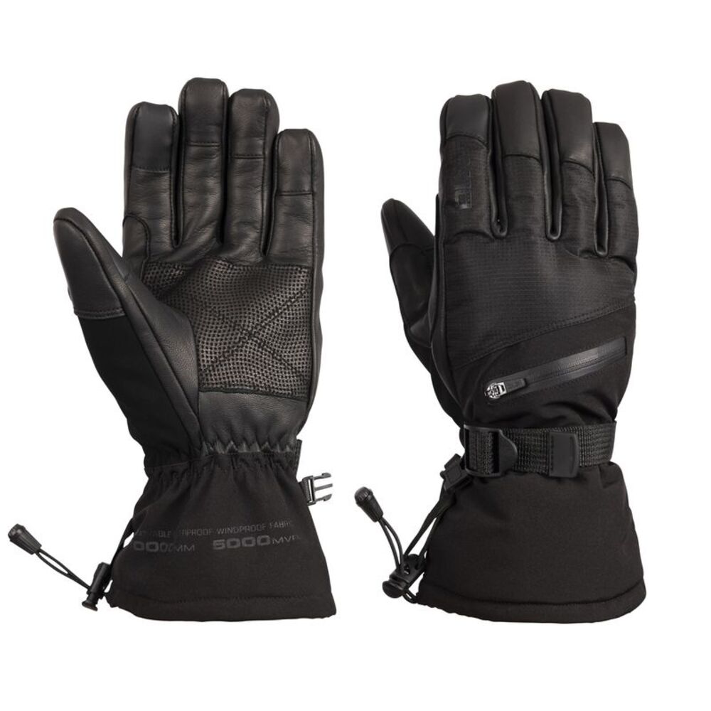 Trespass Unisex Adult Edonia DLX Leather Ski Gloves / Black